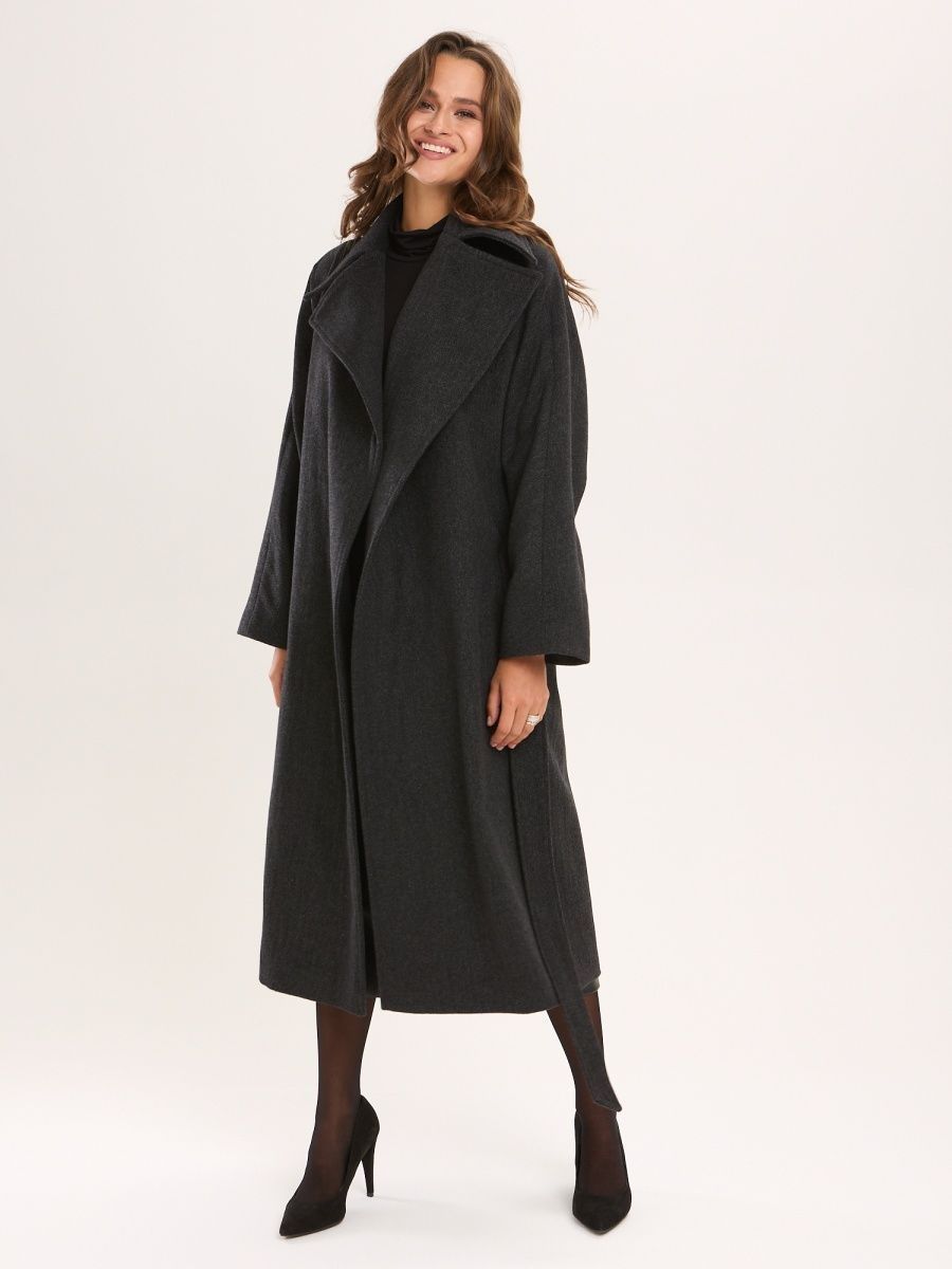 Купить Пальто женское демисезонное шерстяное оверсайз длинное весна винтернет-магазине TOKA FACTORY c доставкой