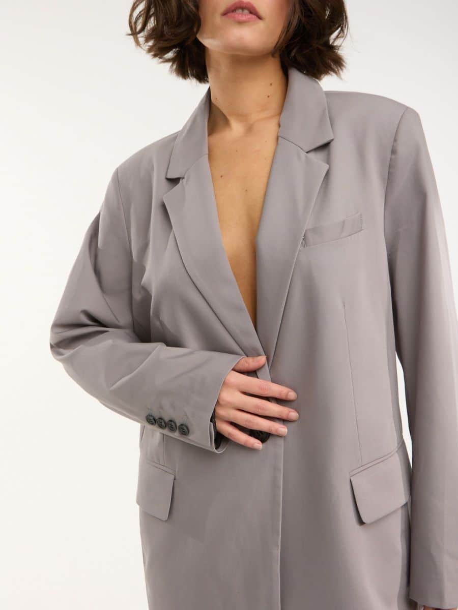 Пиджак женский удлиненный блейзер жакет 6